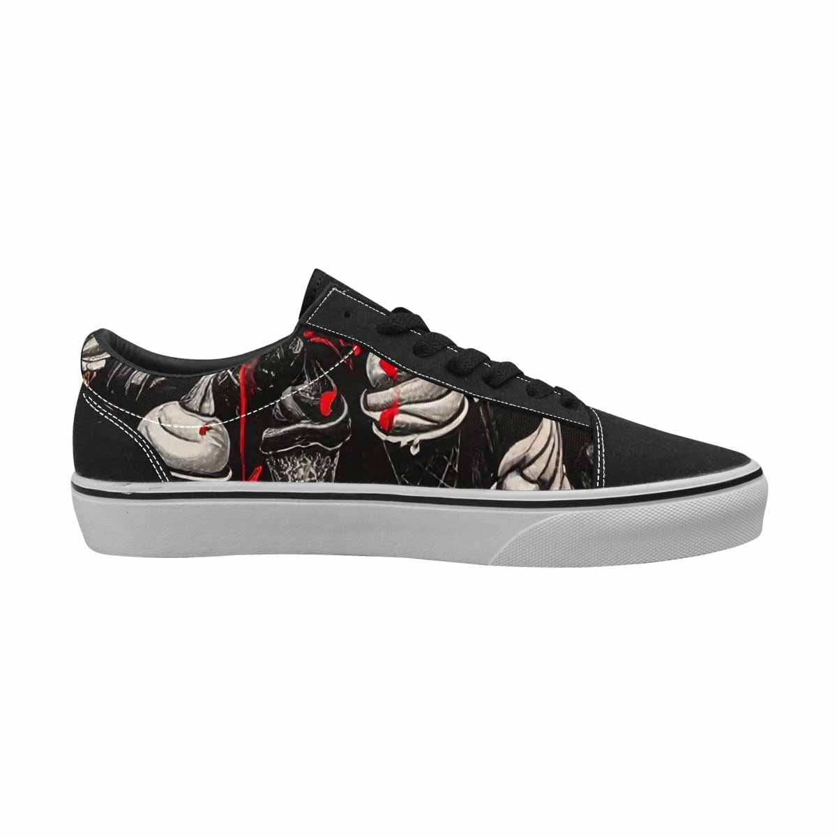 WOMEN'S Ice Cream Motif Lace-Up Canvas Cottagecore Sneakers