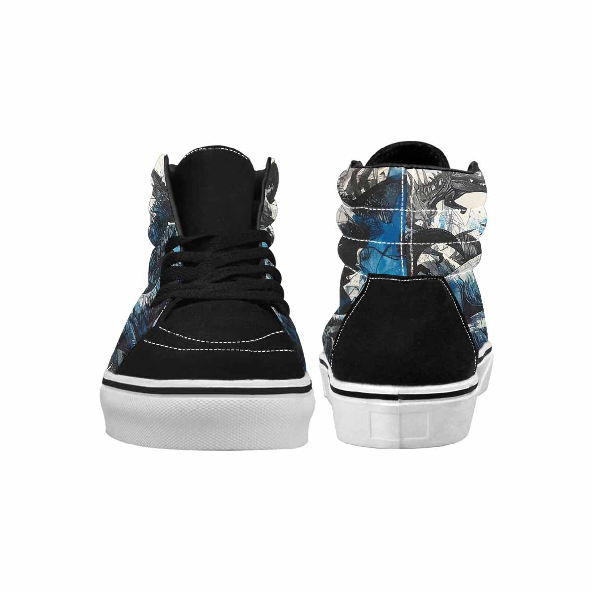 MEN'S Dinosaur Burst High Top Canvas Kaleidoscope Sneakers