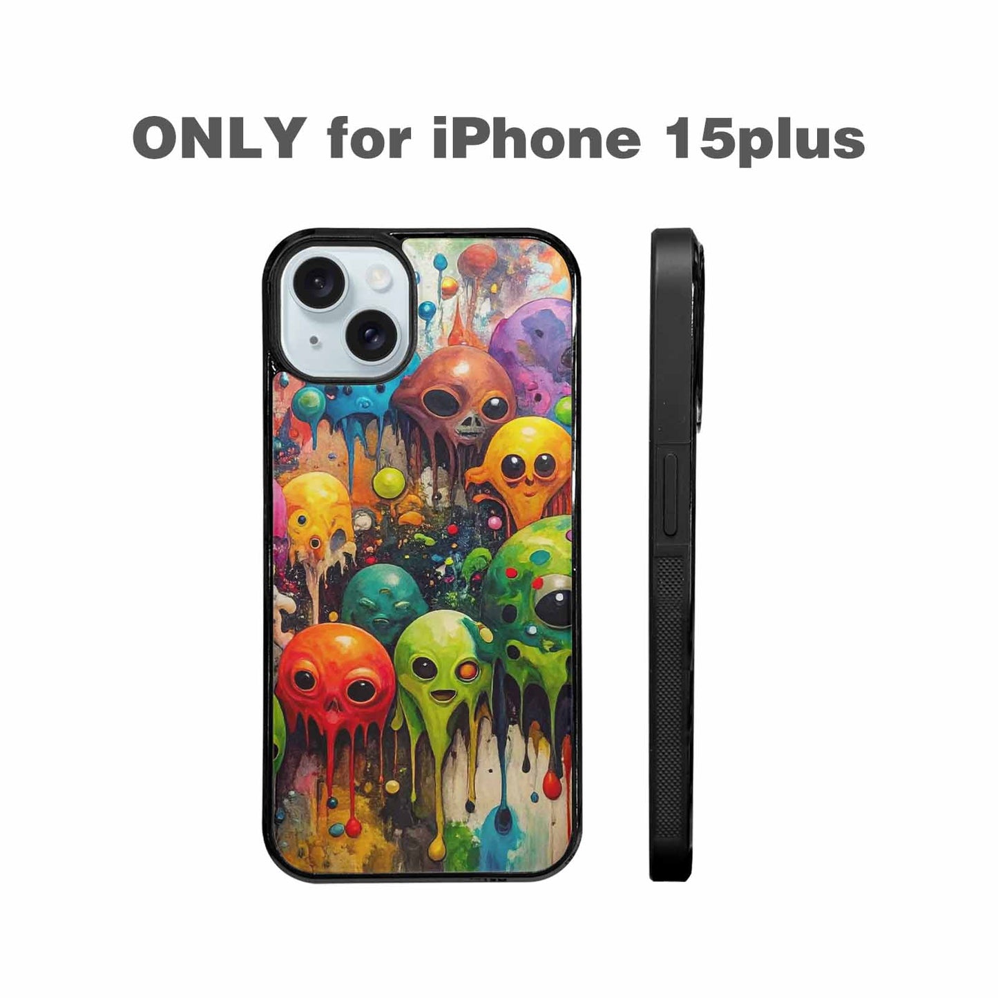 iPhone 15 Plus Case — Aliens Camomelting Aliens Patt Tuu, Original Design Phone Case
