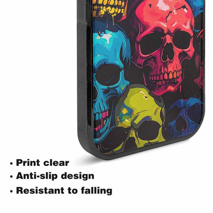 iPhone 15 Case — 1000s Of Skulls Digital Camo Drip, Custom Phone Case
