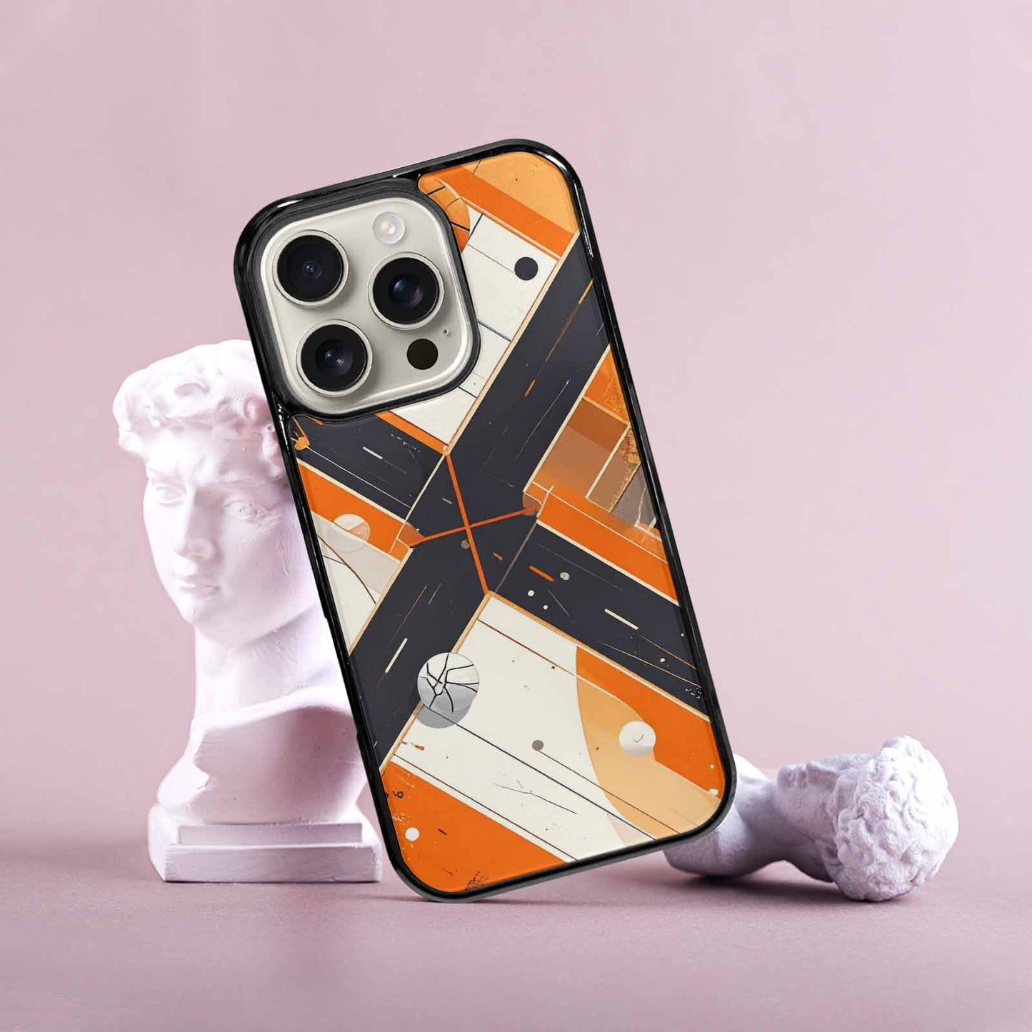 iPhone 16 Pro Case — Basketball Pattern Court Lines And Balls, Customized Protective Case