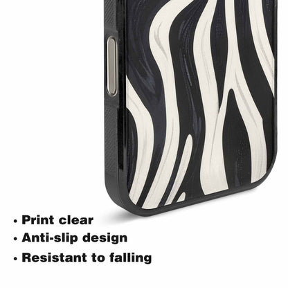 iPhone 16 Pro Max Case — Modern Zebra Stripe Custom Personalized Phone, Custom Print Case Cover