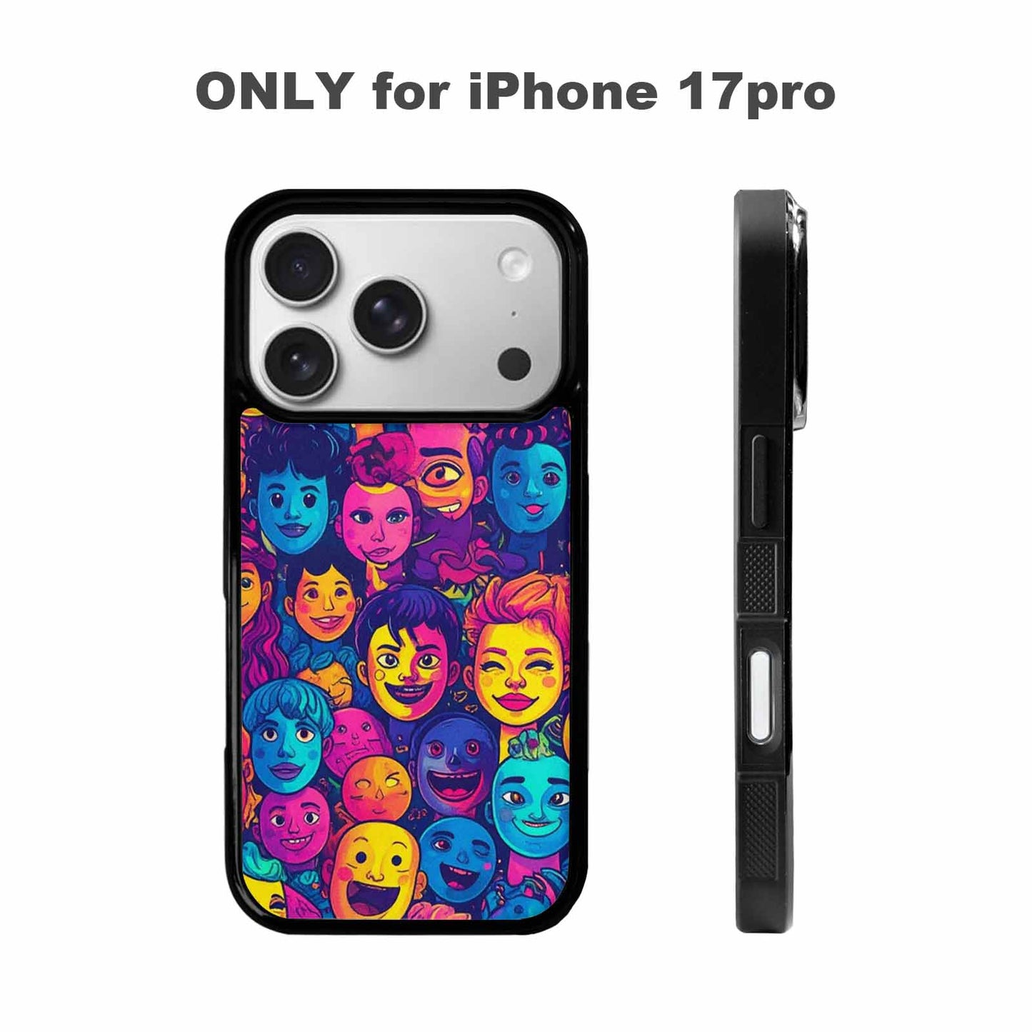 iPhone 17 Pro Case — Small Funny Looking Cartoon People Cartoon, Custom Art Phone Cover