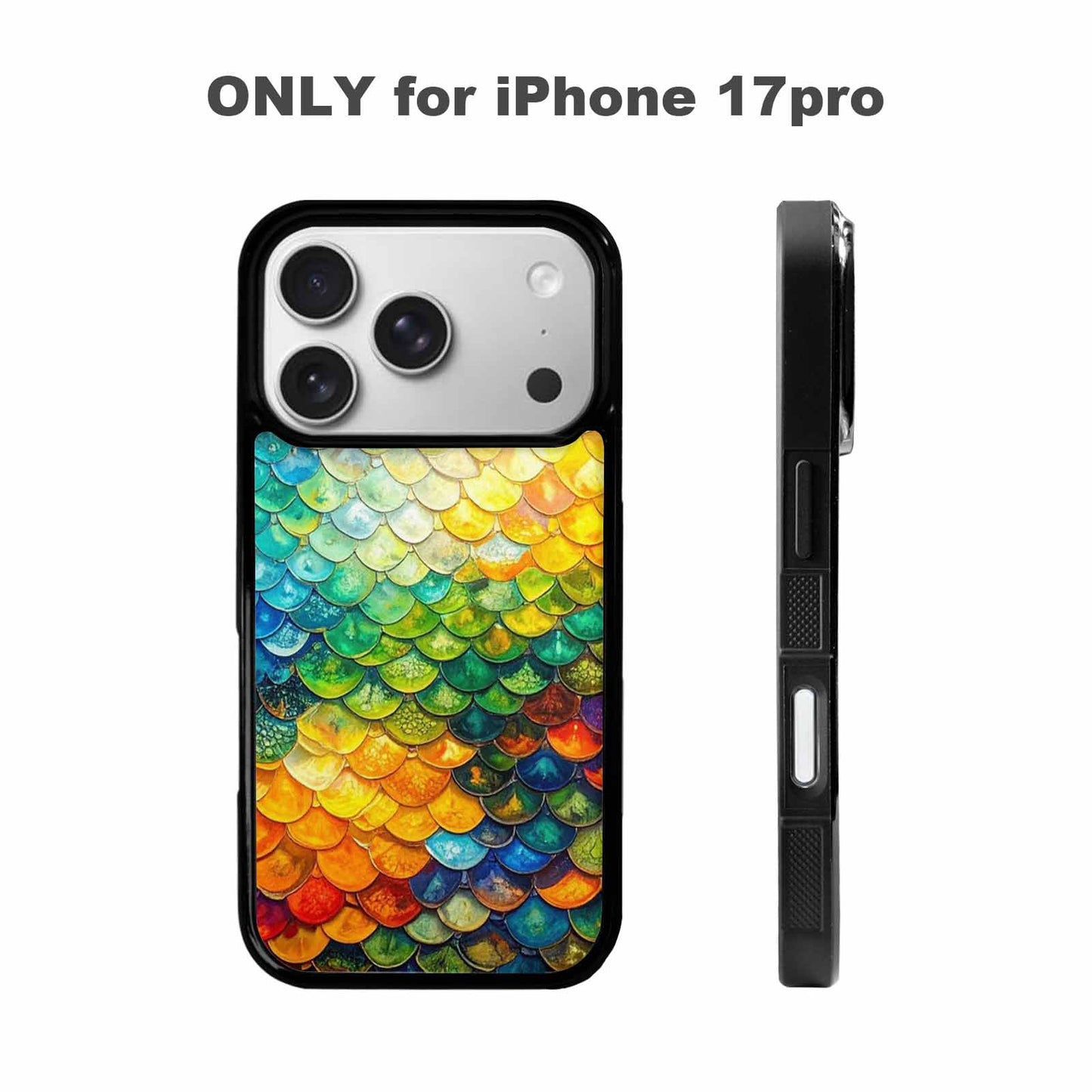 iPhone 17 Pro Case — Reptile Scale Full Color Vibrant Original, Custom Made Phone Cover