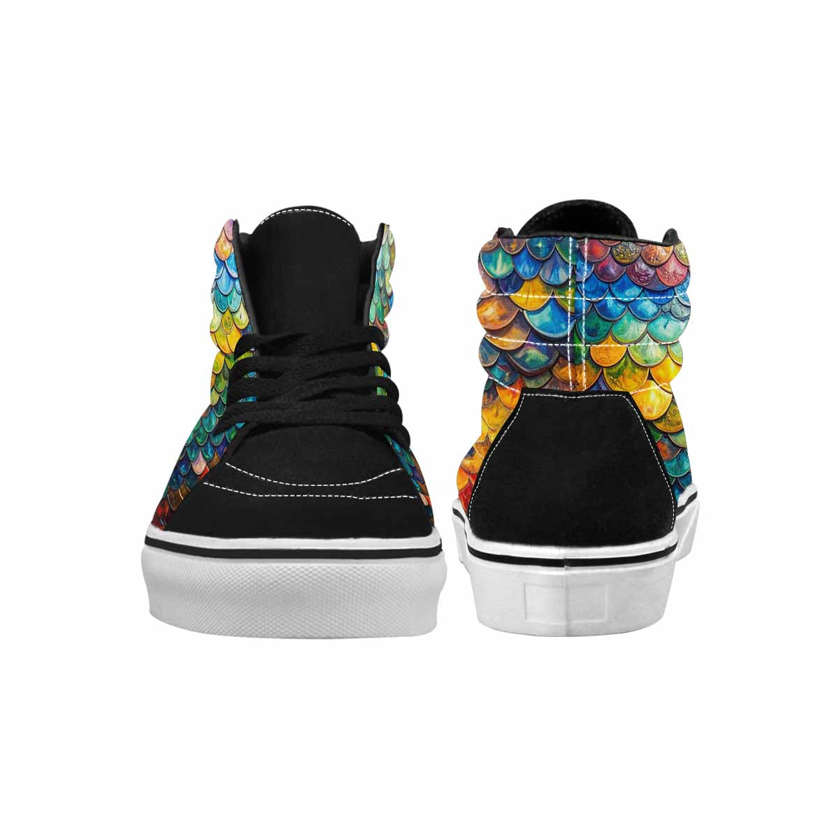 MEN'S Reptile Scale High Top Canvas Vibrant Chaos Sneakers
