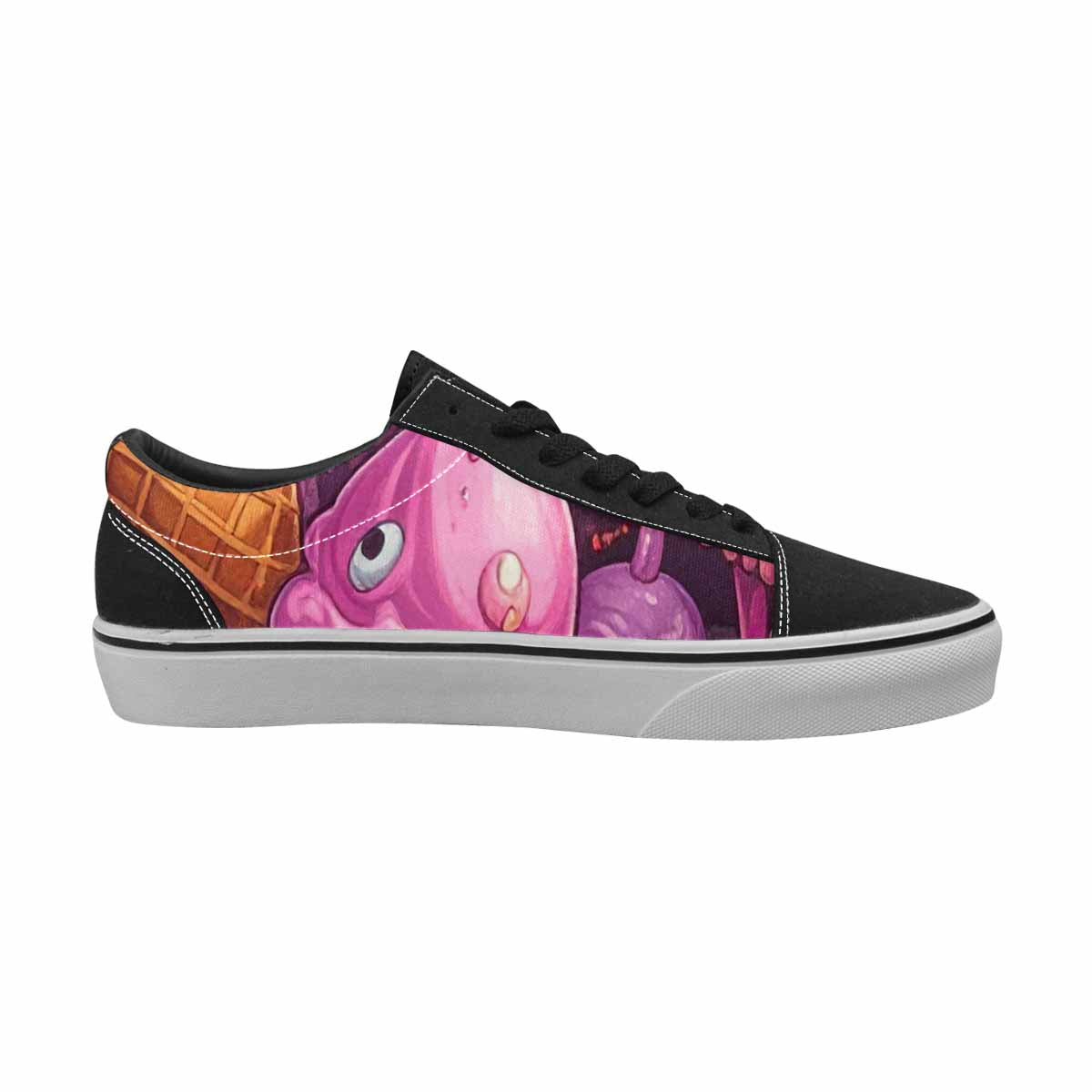 WOMEN'S Ice Cream Monsters  Lace-Up Canvas Dreamcore Custom Shoes