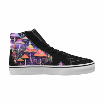 MEN'S Rainbow Drip Mushrooms High Top Canvas Dark Academia Custom Sneakers