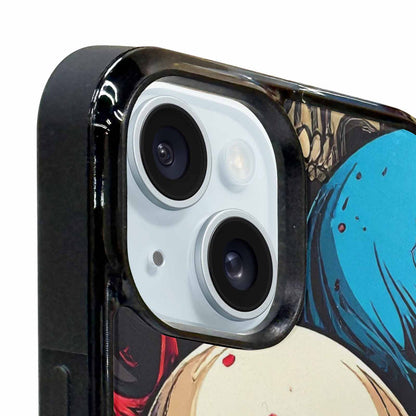 iPhone 15 Plus Case — Dripping Skulls Collage, Custom Art Phone Cover