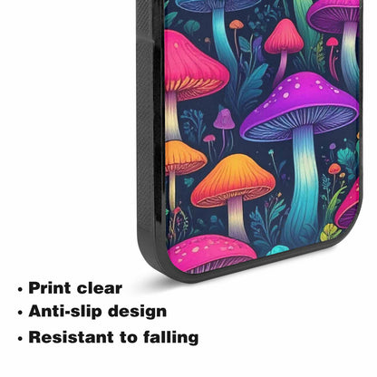 iPhone 15 Case — Mushroom Psychedelic Art Seamless Pattern Vibrant, Personalized Phone Case