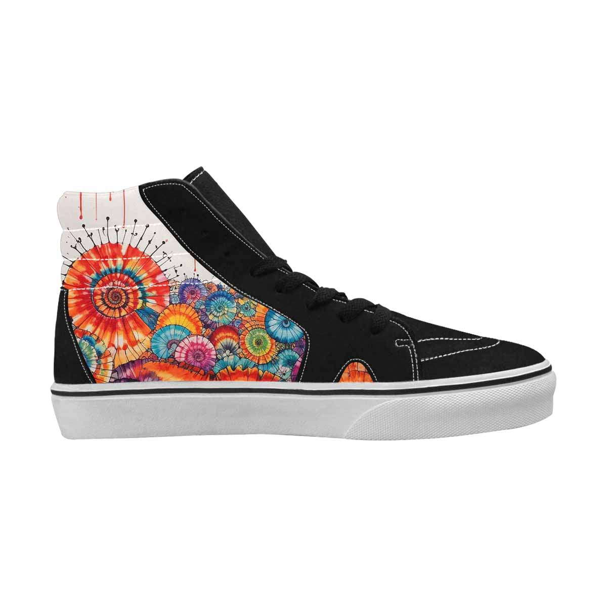 MEN'S Tie High Top Canvas Vibrant Chaos Sneakers