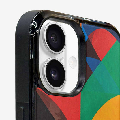 iPhone 16 Plus Case — 1990s Memphis Art Pattern, Custom Made Phone Cover