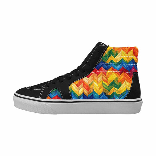 MEN'S Rainbow Pride Flag High Top Canvas Dreamcore Sneakers