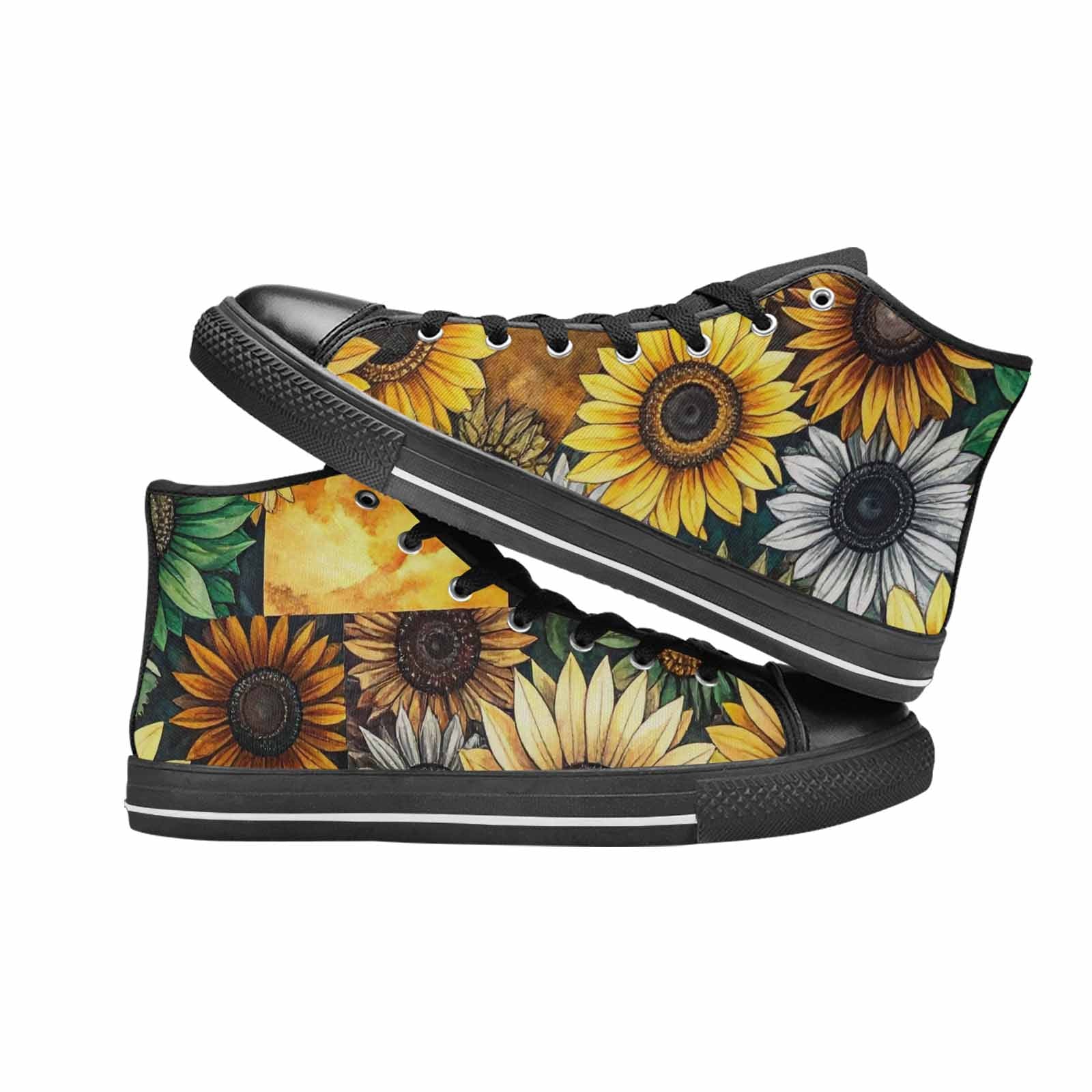 WOMEN'S Sunflower High Top Canvas Vibrant Chaos Shoes