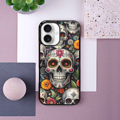 iPhone 16 Case — Greyscale Black And White Dark Black, Custom Print Case Cover
