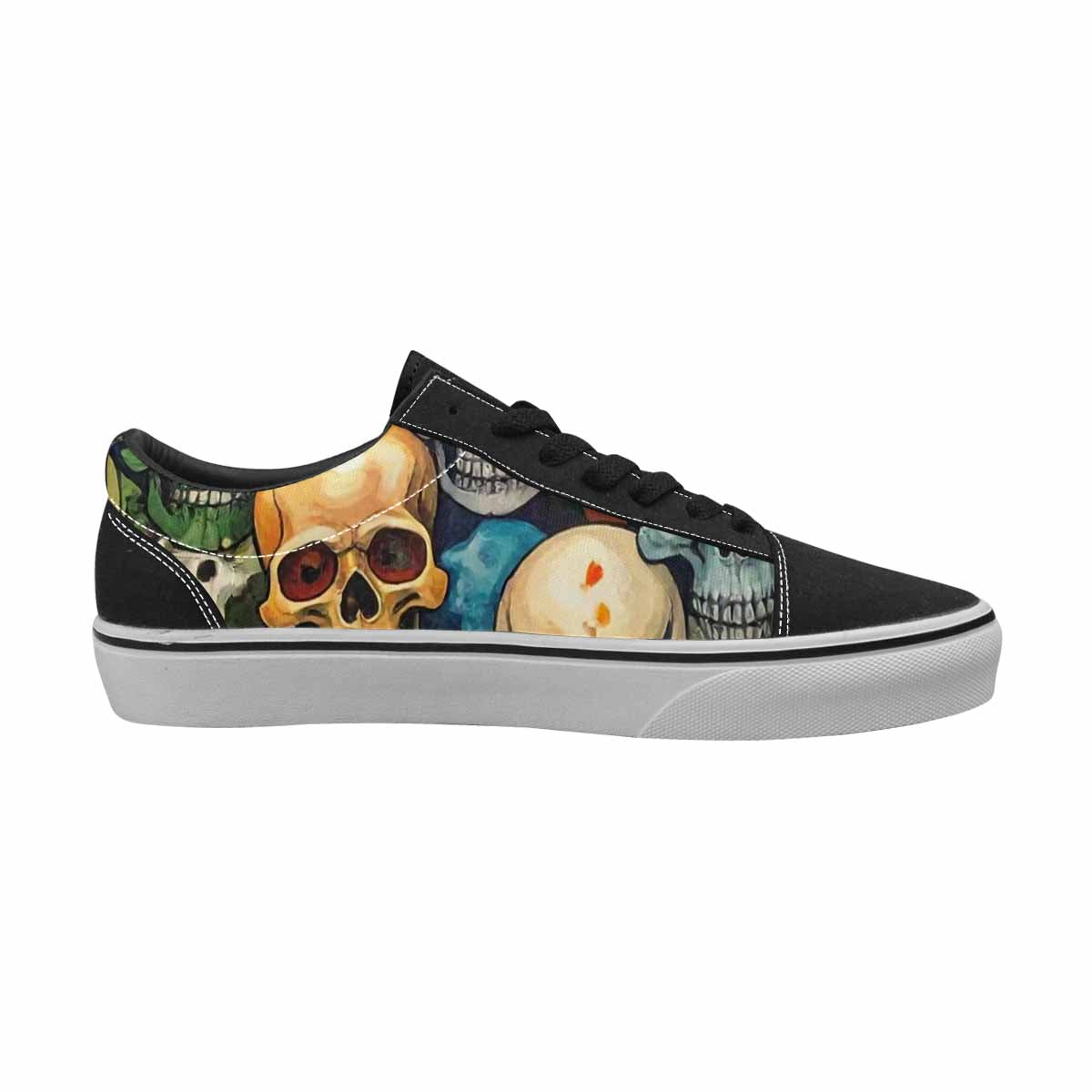WOMEN'S Skulls Lace-Up Canvas Aesthetic Shoes