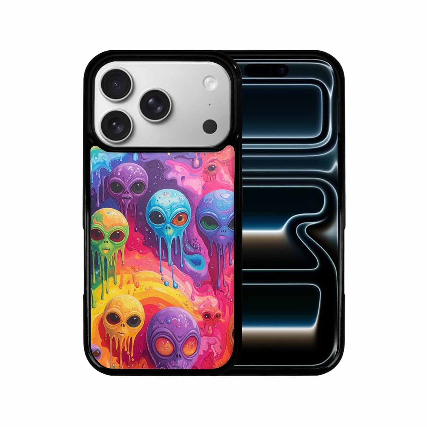 iPhone 17 Pro Case — Aliens Tie Dyemelting Aliens P Tie, Custom Printed Phone Case