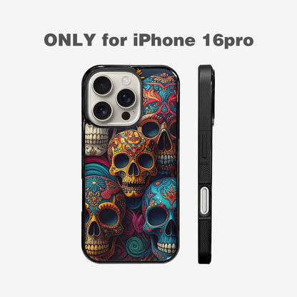 iPhone 16 Pro Case — Skull Waves, Original Design Phone Case