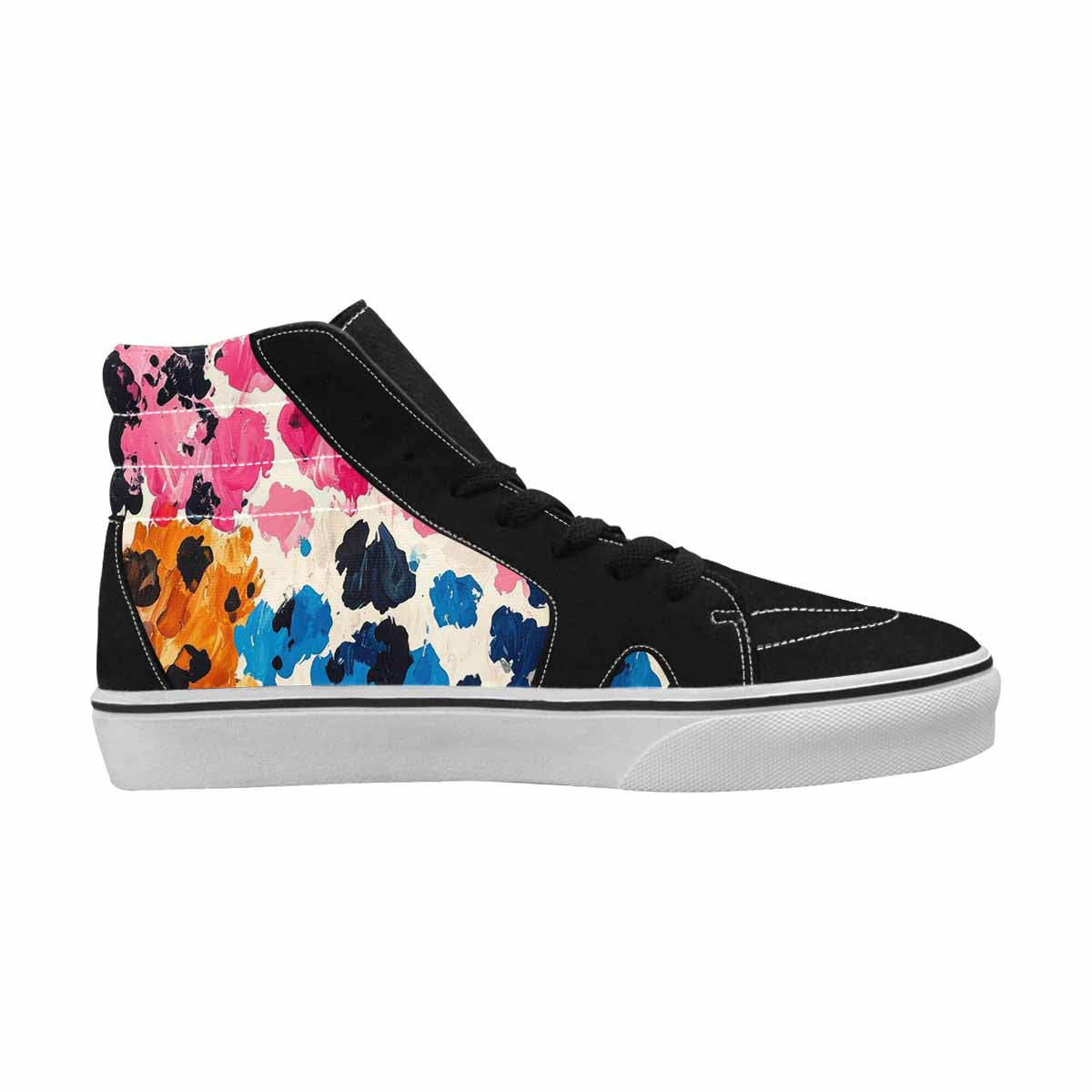 WOMEN'S Cow Animal Print High Top Canvas Y2K Custom Shoes