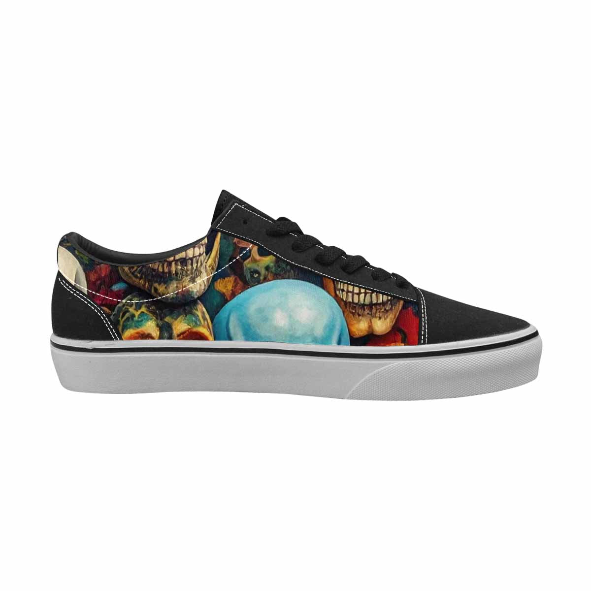 WOMEN'S Skulls × Animal Print Lace-Up Canvas Surreal Shoes