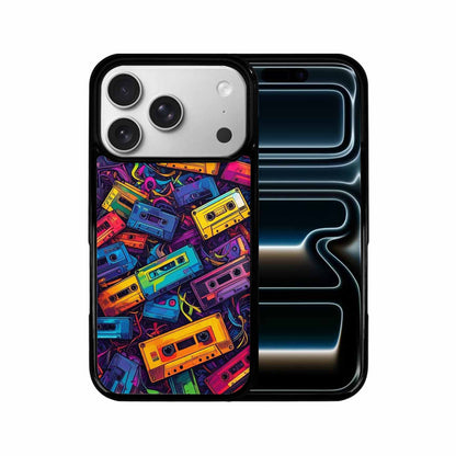 iPhone 17 Pro Case — Retro Cassette Tape Pattern Hundreds Retro, Unique Phone Case Design