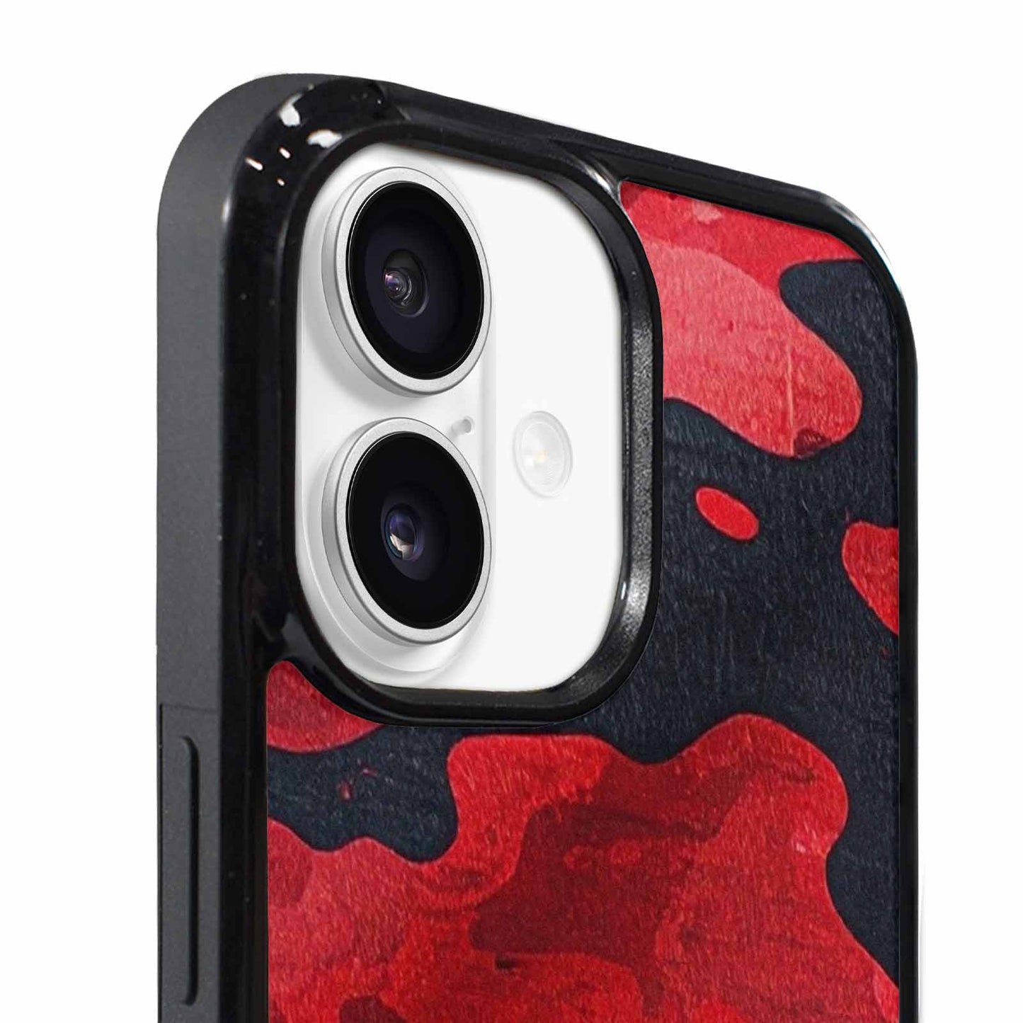 iPhone 17 Case — Tactical Camo Red Black Custom Camo, Custom Printed Phone Case