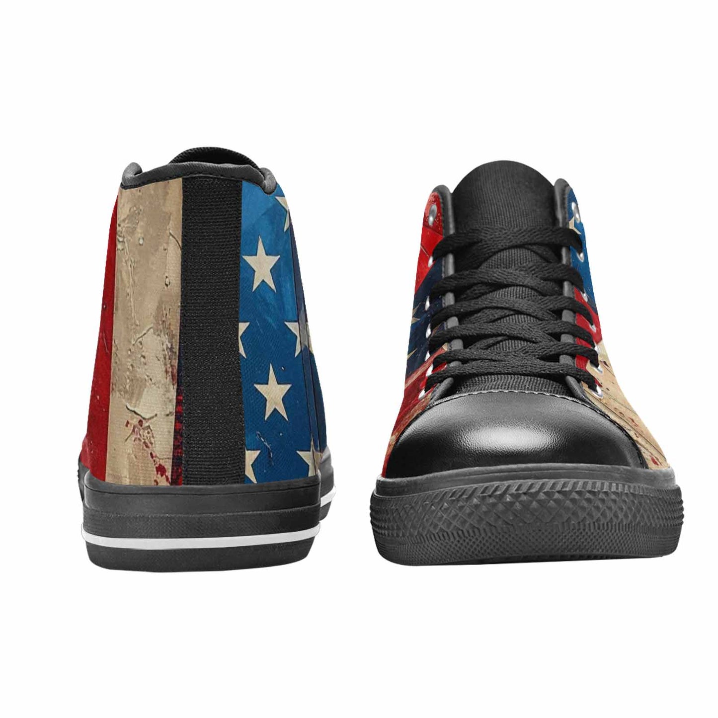 MEN'S American Flag Stars High Top Canvas Surreal Sneakers