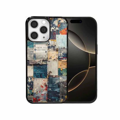 iPhone 15 Pro Max Case — Distressed Grunge Texture Pattern Hundreds Of, Custom Art Phone Cover