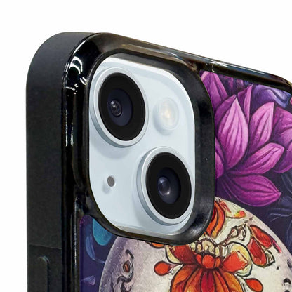 iPhone 15 Plus Case — Lotus Many Hundreds Of Skulls Art, Custom Printed Phone Case