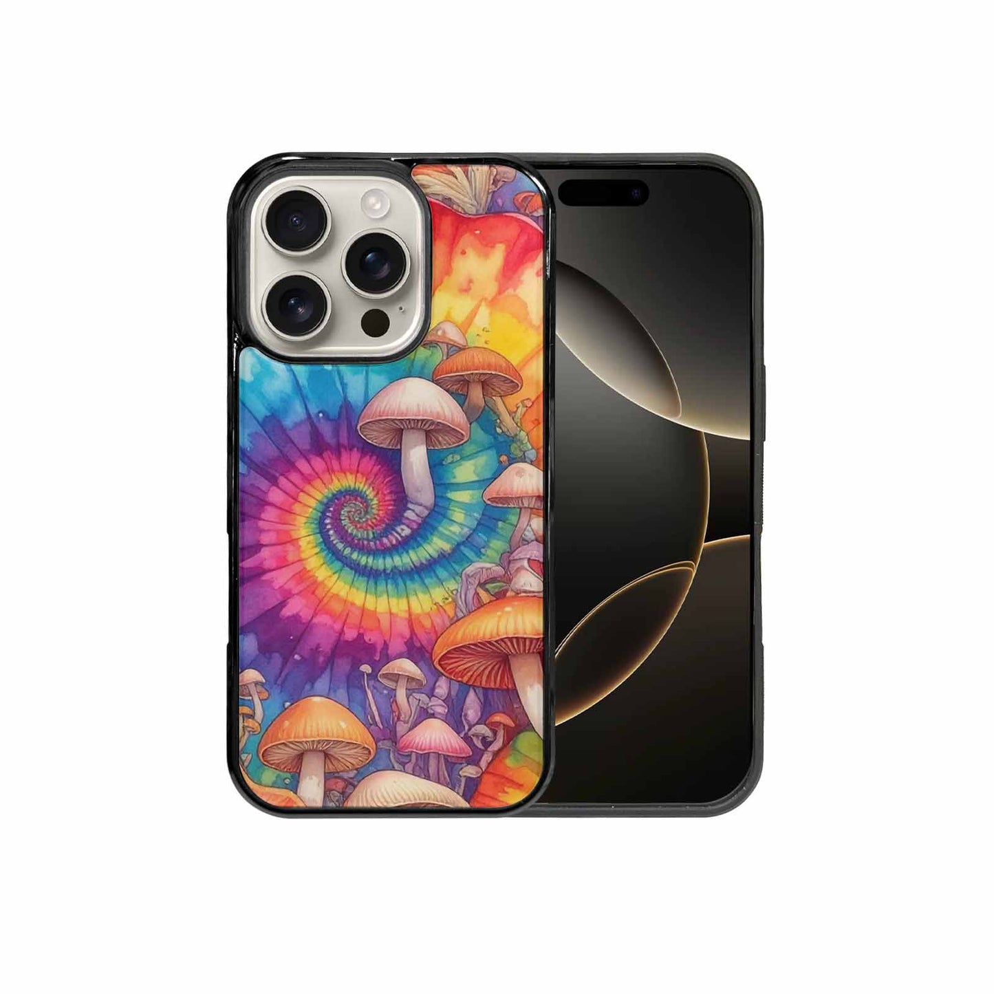 iPhone 16 Pro Case — Mushrooms Tie Dyemushrooms Pat 3w3, Original Design Phone Case