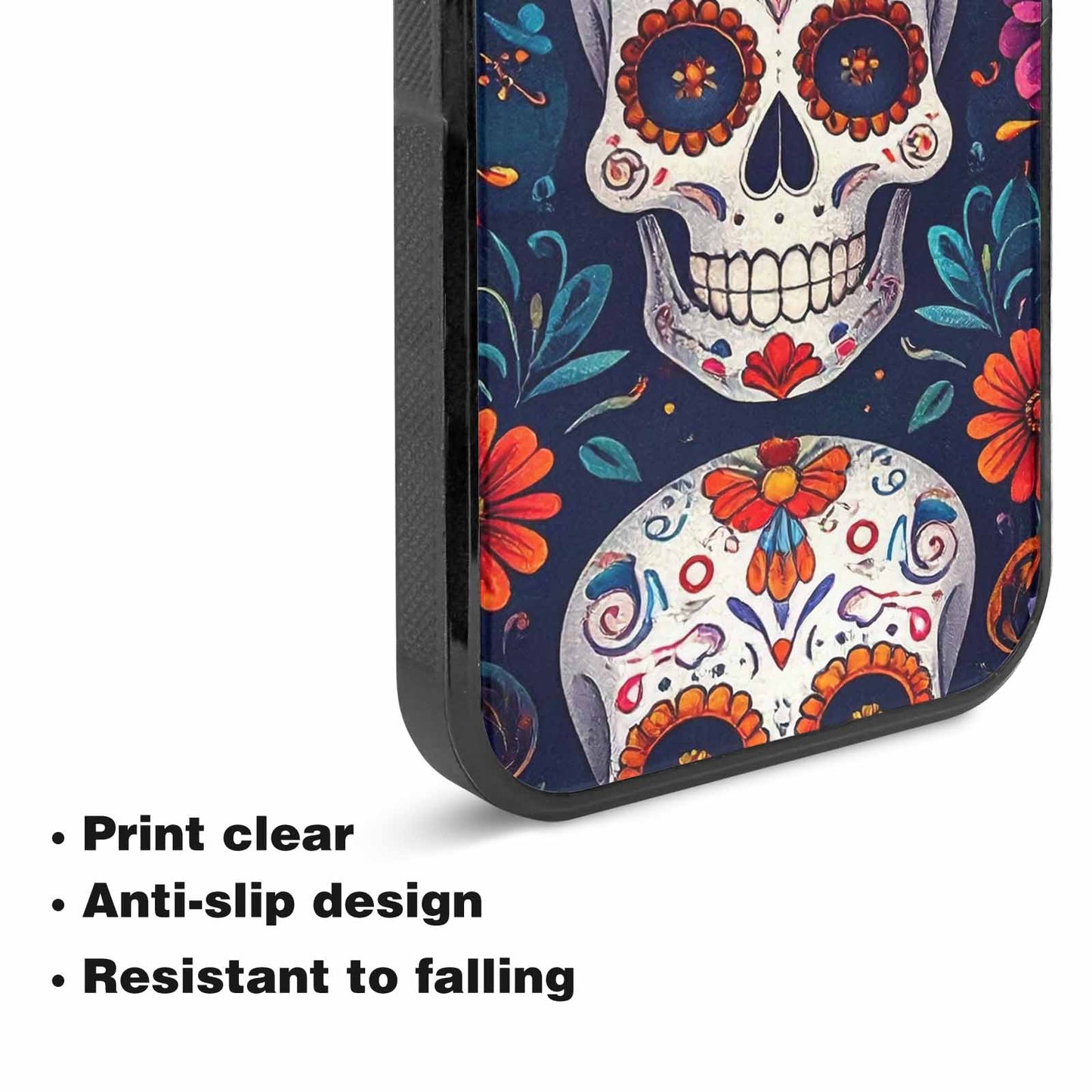 iPhone 15 Plus Case — Day Dead Sugar Skull Art 100s, Original Design Phone Case