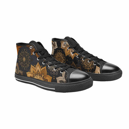 MEN'S Mandala High Top Canvas Vivid Custom Sneakers