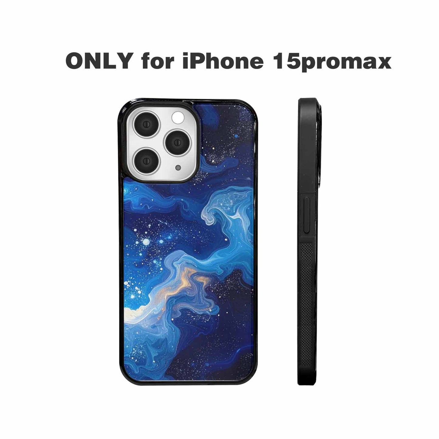 iPhone 15 Pro Max Case — Galaxy Art Blue Starfield Small Galaxy, Customized Protective Case