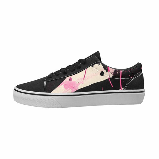 WOMEN'S Zebra Black & Pink Ink Canvas Made To Order Neon Fantasy Sneakers