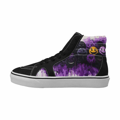 MEN'S Melting Moon Smiley High Top Canvas Y2K Shoes