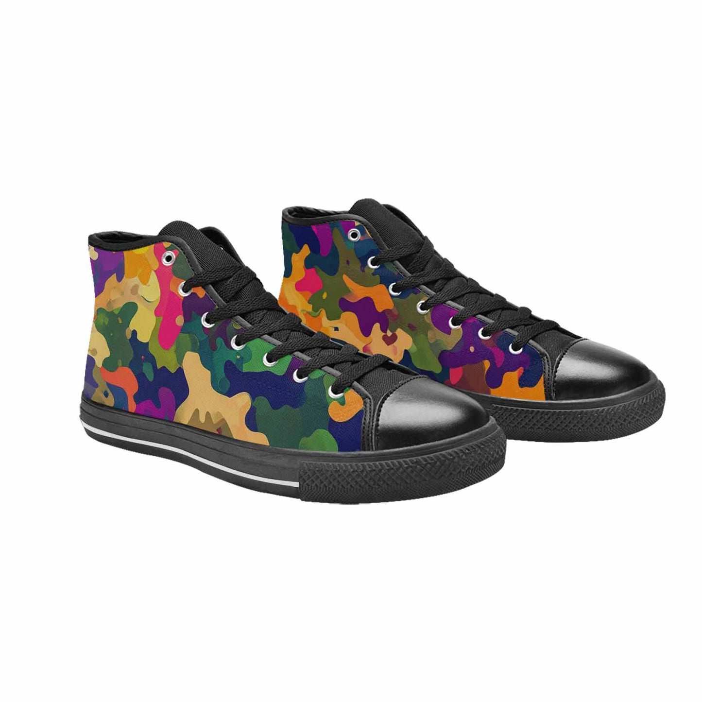 MEN'S Military Camouflage Blotch High Top Canvas Aesthetic Custom Sneakers