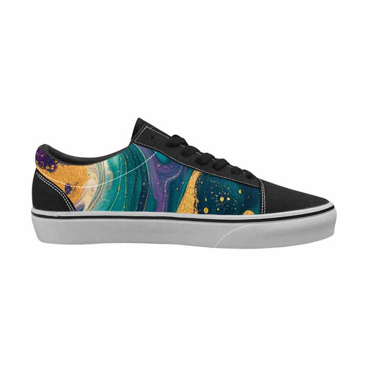 WOMEN'S Marble Galaxy Swirl Canvas Lace-Up Y2K Custom Sneakers