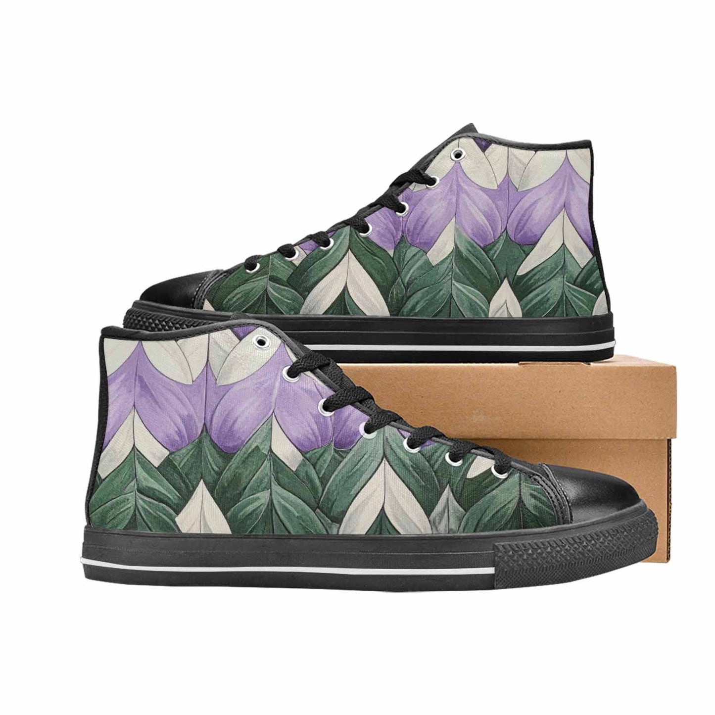 MEN'S Genderqueer Flag Color High Top Canvas Grunge Custom Sneakers