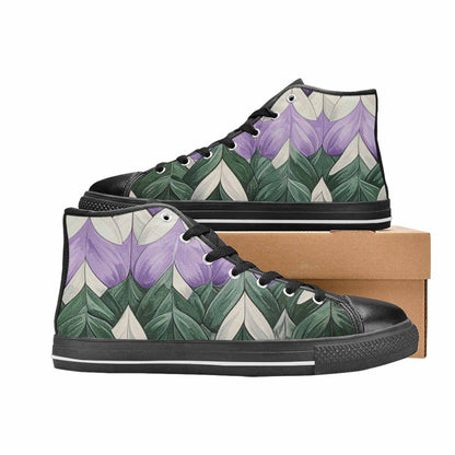 MEN'S Genderqueer Flag Color High Top Canvas Grunge Custom Sneakers