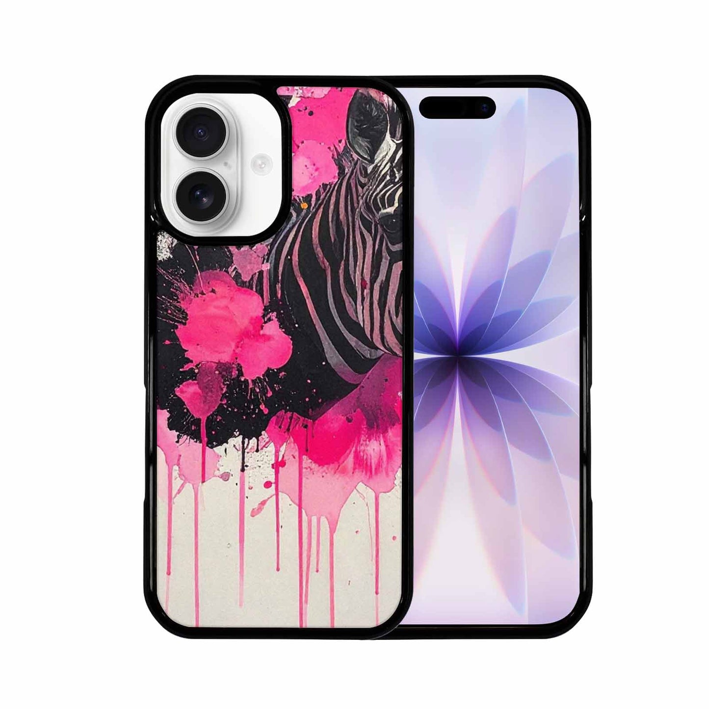 iPhone 17 Case — Black &amp; Pink Ink Animal Print, Custom Art Phone Cover