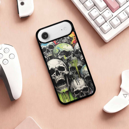 iPhone 17 Air Case — Rainbow From Skulls Mouth Black Gothic, Custom Art Phone Cover