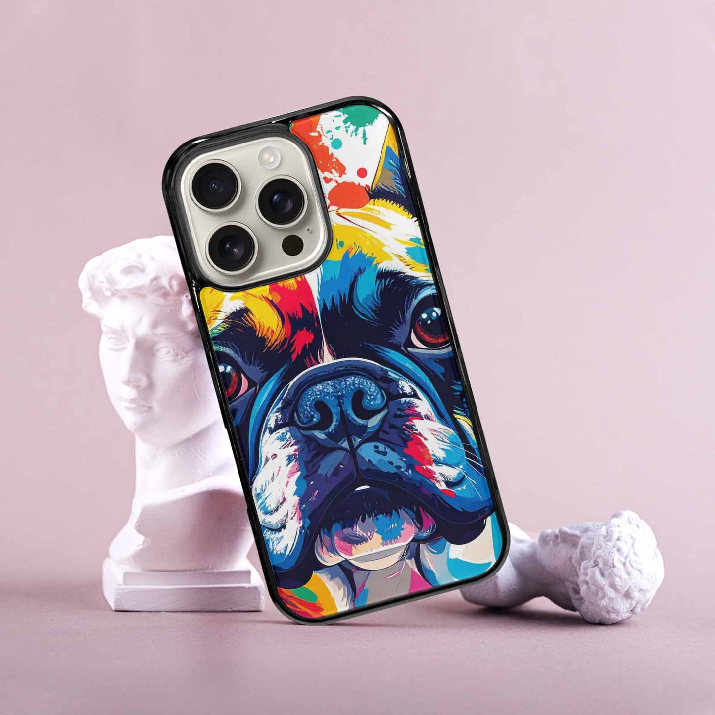 iPhone 16 Pro Case — French Bulldog Pop Art Pattern, Custom Art Phone Cover