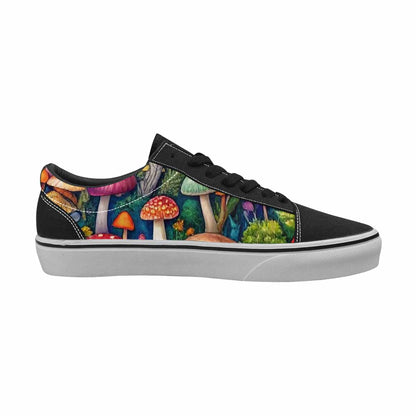 WOMEN'S Mushrooms (general) Mushrooms Pa Lace-Up Canvas Wallpaper Art Sneakers