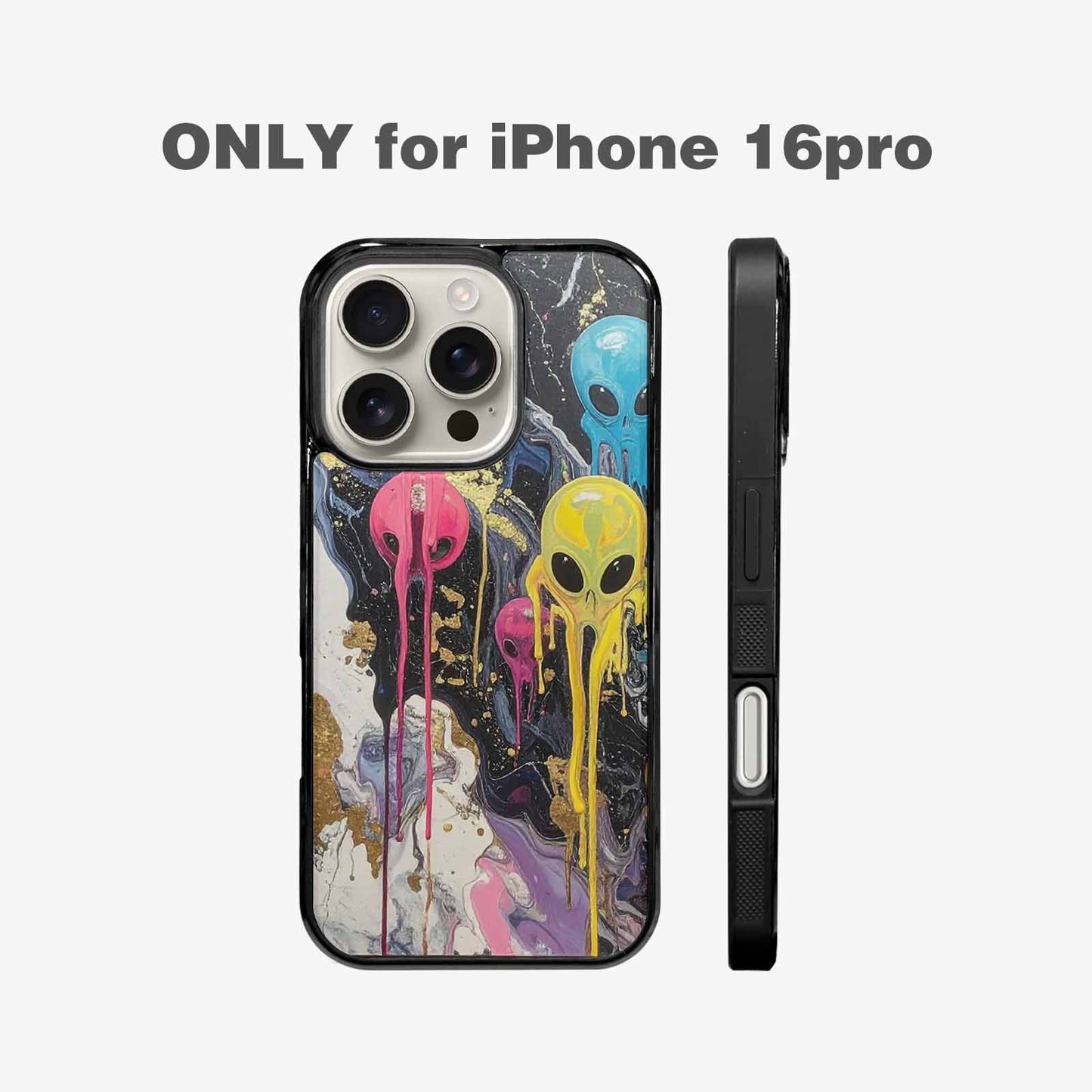 iPhone 16 Pro Case — Aliens Marblemelting Aliens Pa Mif, Custom Print Case Cover