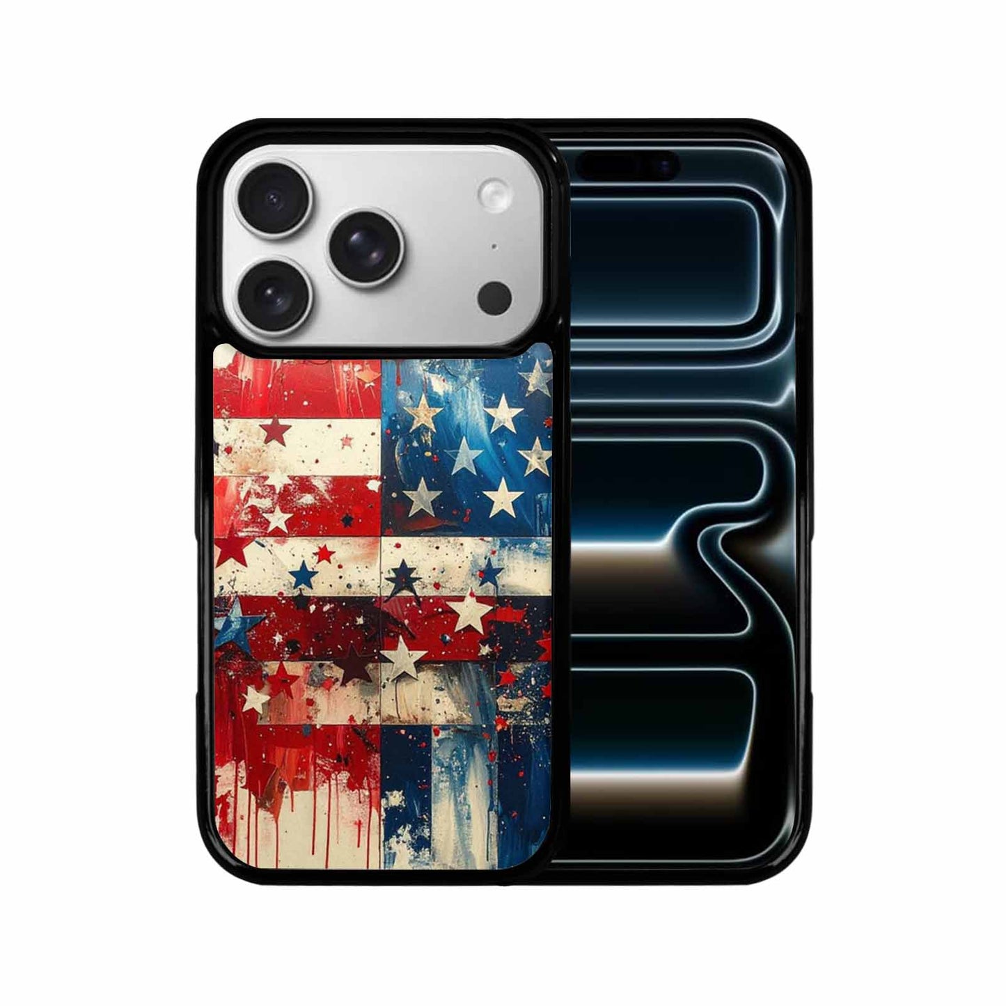 iPhone 17 Pro Case — Patriotic Stars And Stripes American Galaxy, Custom Print Case Cover