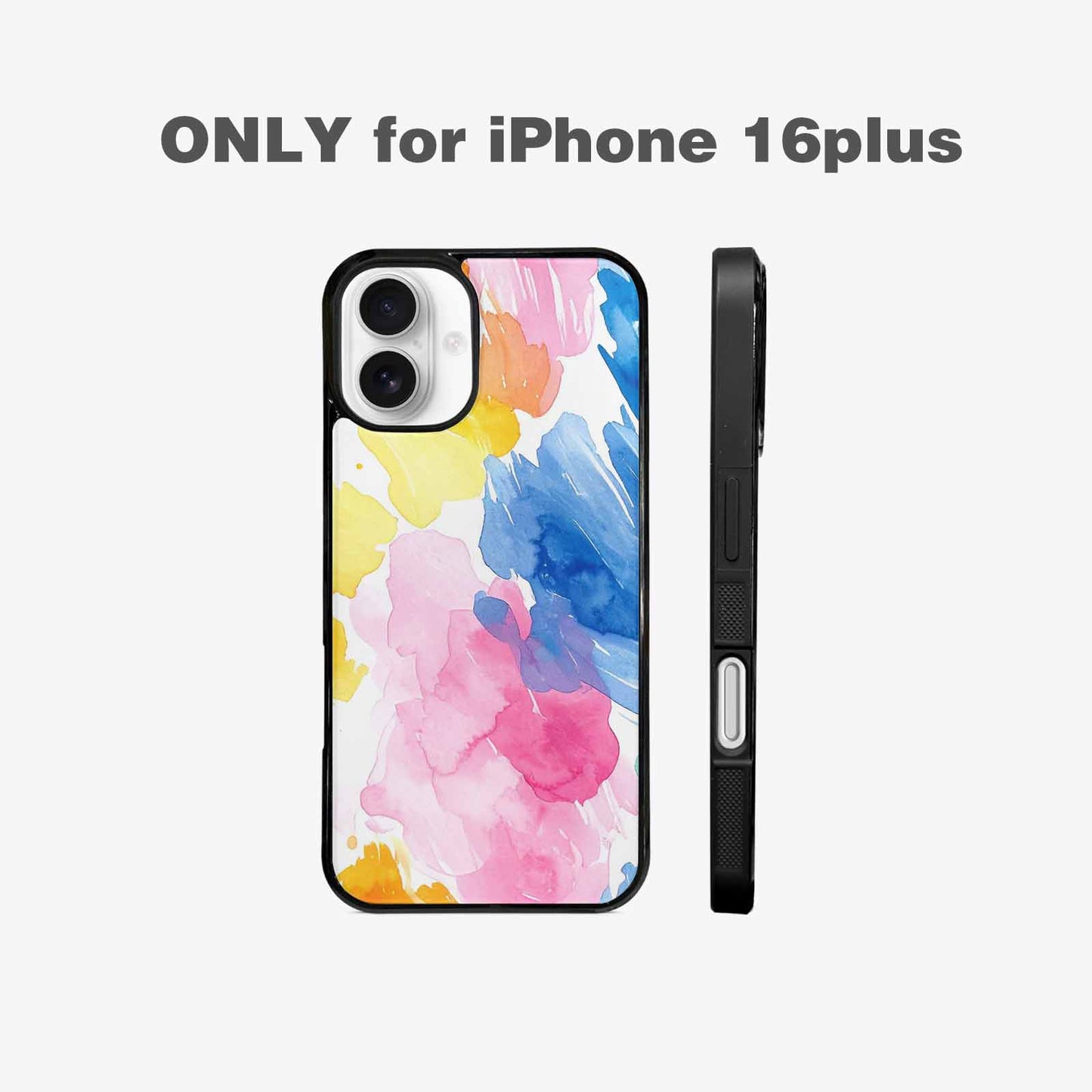 iPhone 16 Plus Case — Trans Strong Watercolor Seamless Pattern Vibrant, Custom Made Phone Cover