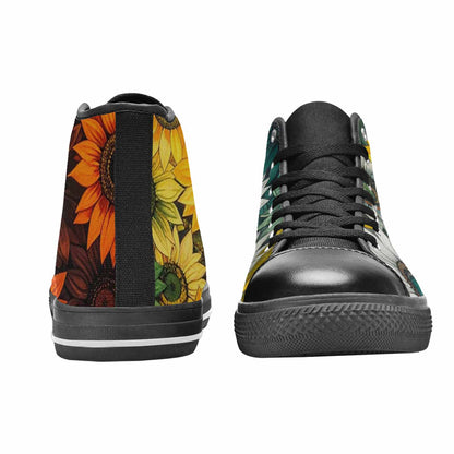 WOMEN'S Blend Melt Them High Top Canvas Vibrant Chaos Custom Sneakers