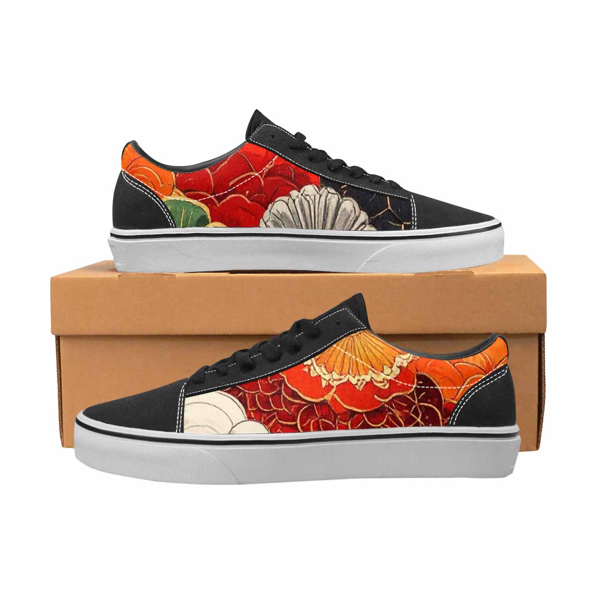 WOMEN'S Dragon Scale Fantasy Canvas Lace-Up Surreal Custom Shoes