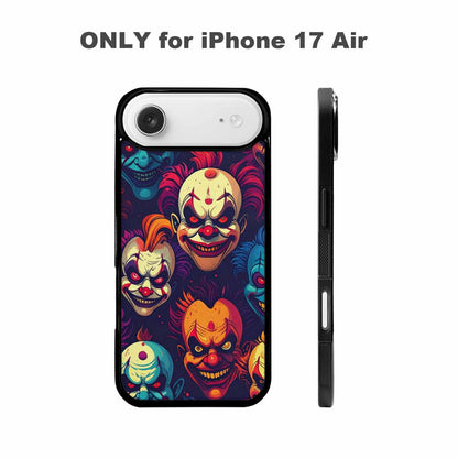 iPhone 17 Air Case — Evil Clowns Heads Faces Overlapping Cartoon, Original Design Phone Case