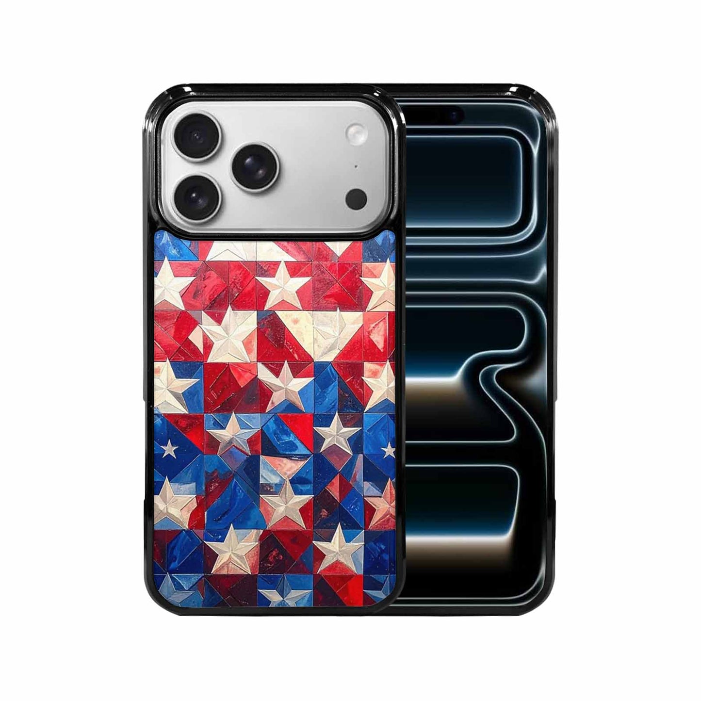 iPhone 17 Pro Max Case — Small American Flag Stars Galaxy Space, Original Design Phone Case