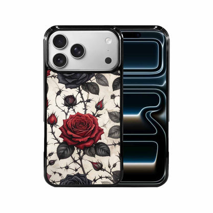 iPhone 17 Pro Max Case — Small Black Gothic Rose Gothic Skulls, Custom Art Phone Cover